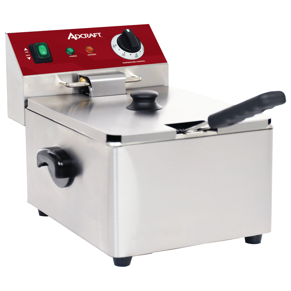 Adcraft DF6LS Full Pot Electric Countertop Deep Fryer - 15 lbs/Hour Capacity