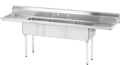 Advance Tabco FE-3-1614-18RL SINK 18GA 304 12" BOWLS
