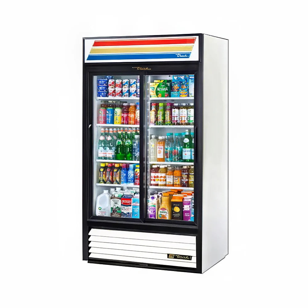 True GDM-37-HC-LD 43" Sliding Glass Door Refrigerated Merchandiser with LED Lighting