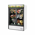 True GDM-47FC-HC-LD Two Section Sliding Door Floral Merchandiser