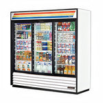 True GDM-69-HC-LD Three Section Sliding Door Refrigerated Merchandiser