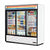 True GDM-69-HC-LD Three Section Sliding Door Refrigerated Merchandiser