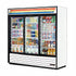 True GDM-69-HC-LD Three Section Sliding Door Refrigerated Merchandiser
