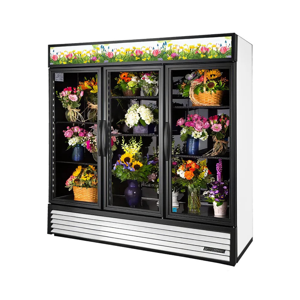 True GDM-72FC-HC~TSL01 Three Section Floral Merchandiser