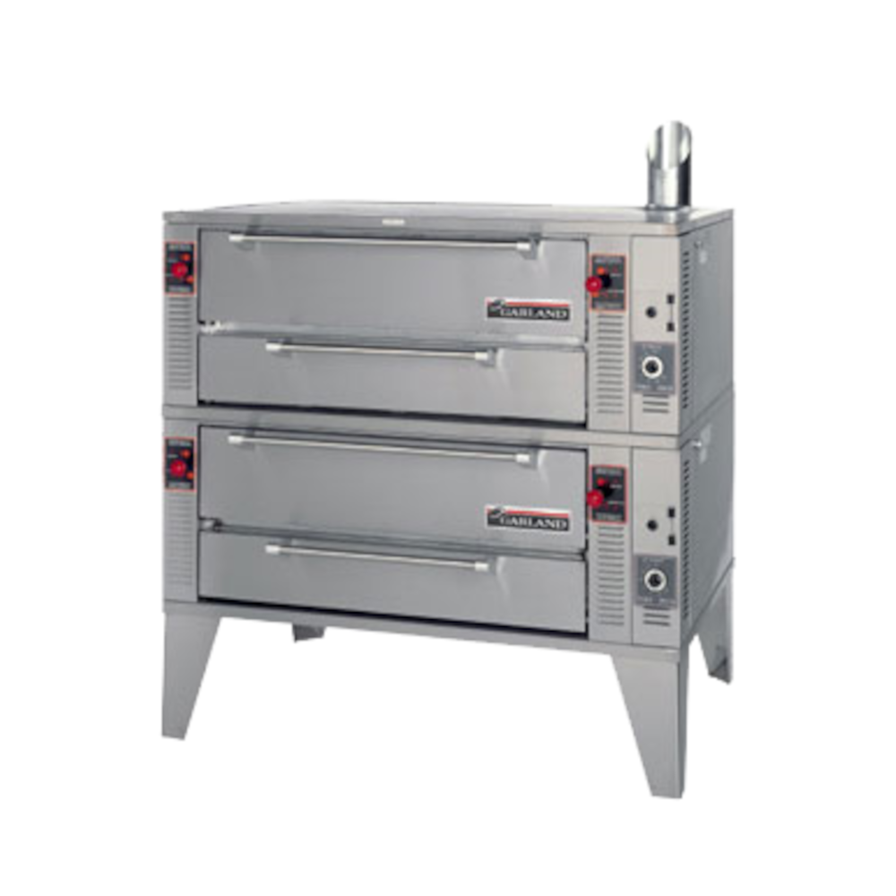 Garland GPD-60-2 Pizza Oven, deck-type, gas, double 75" wide with two 60" bake decks