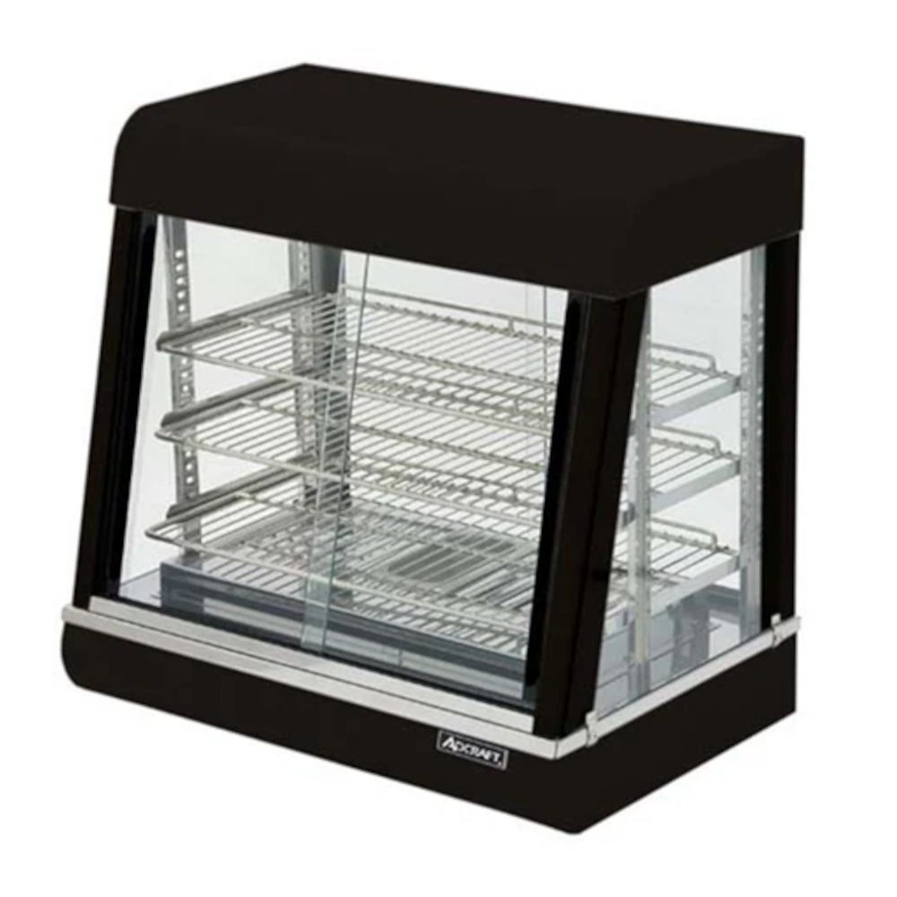 Adcraft HD-26 Electric 26" Countertop Heated Display Case with 3 Adjustable Shelves - 1500 Watts