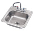 Krowne Metal HS-1515 One Compartment 15" Drop-In Hand Sink with Deck Mount Gooseneck Faucet