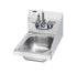 Krowne Metal HS-9-RS Wall Mount Space Saver 12" Hand Sink with Right Side Splash