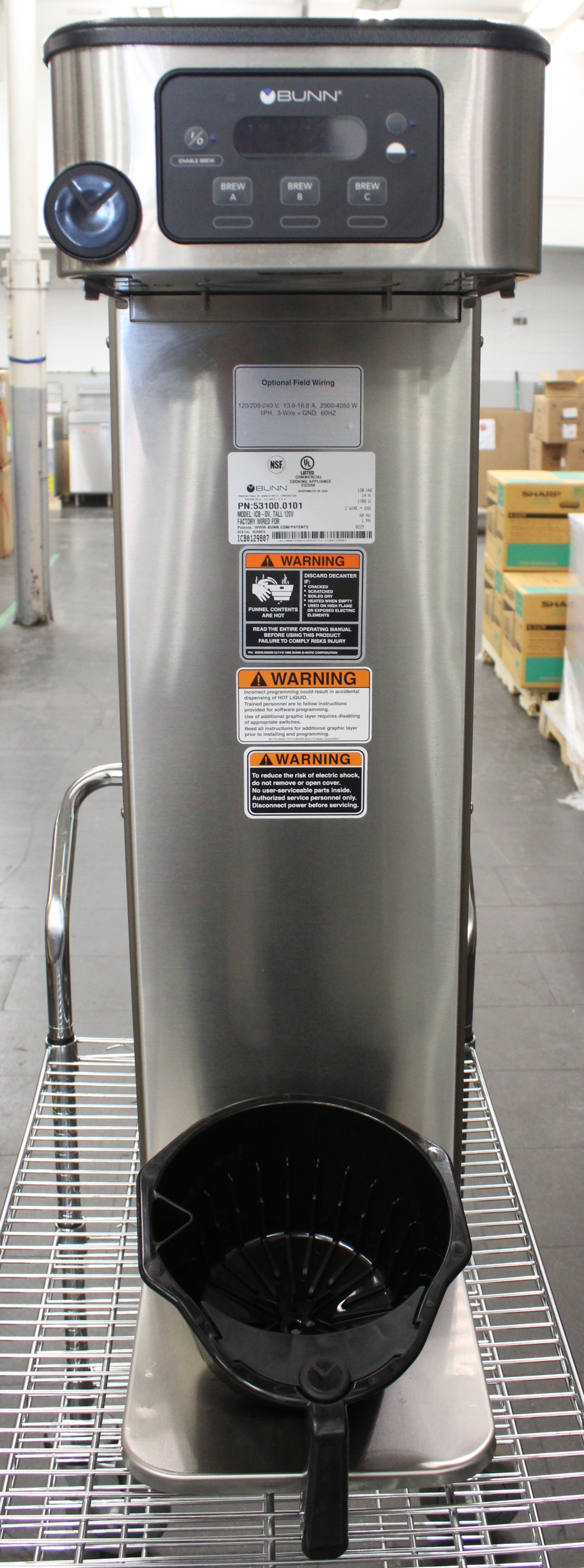 Bunn 53100.0001 ICB-DV *Used* Automatic Coffee Brewer for Thermal Servers