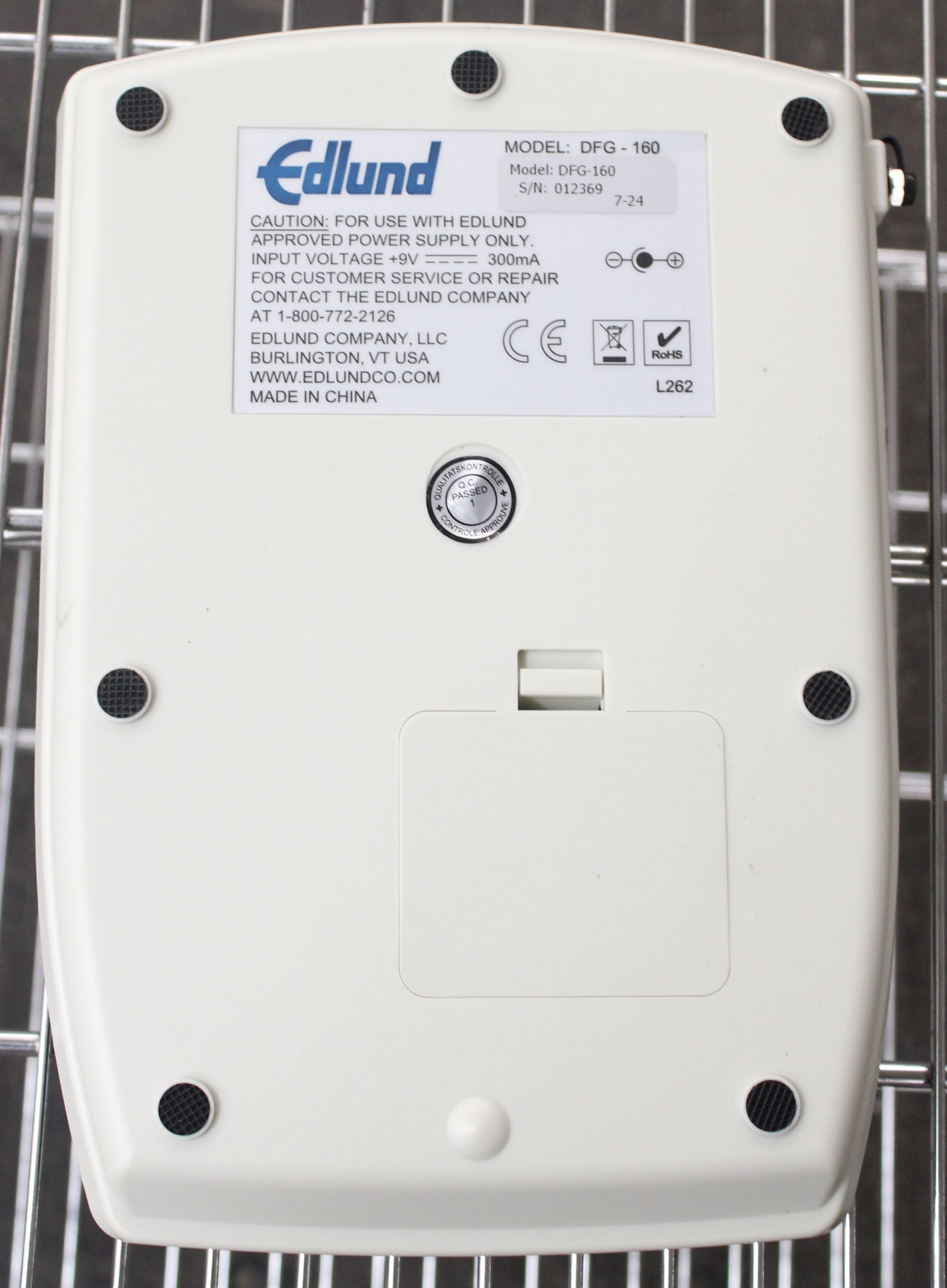 Edlund DFG-160 *Open Box* Digital Portion Scale, Large LCD Display 160 oz. (#4247)