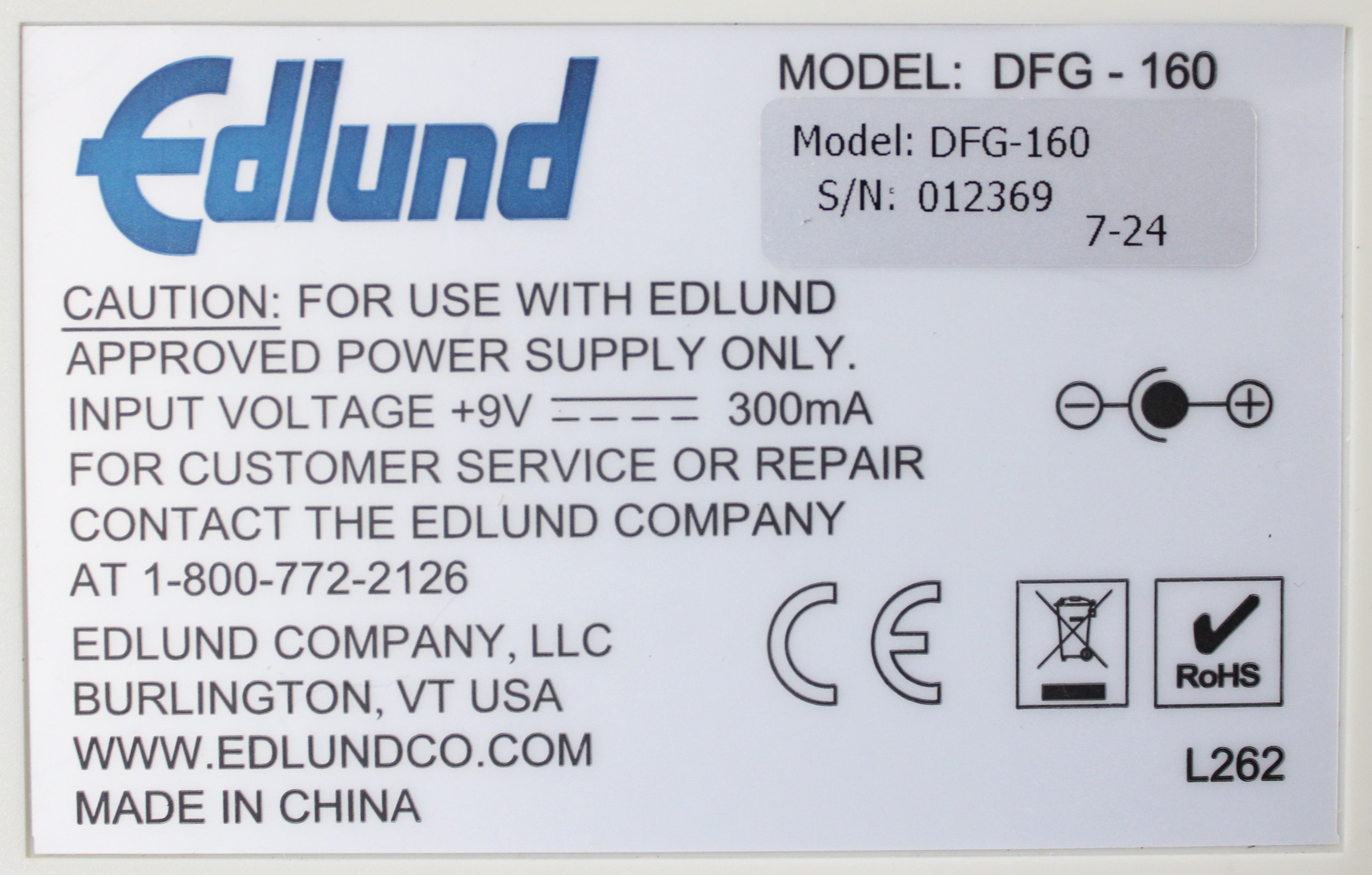 Edlund DFG-160 *Open Box* Digital Portion Scale, Large LCD Display 160 oz. (#4247)