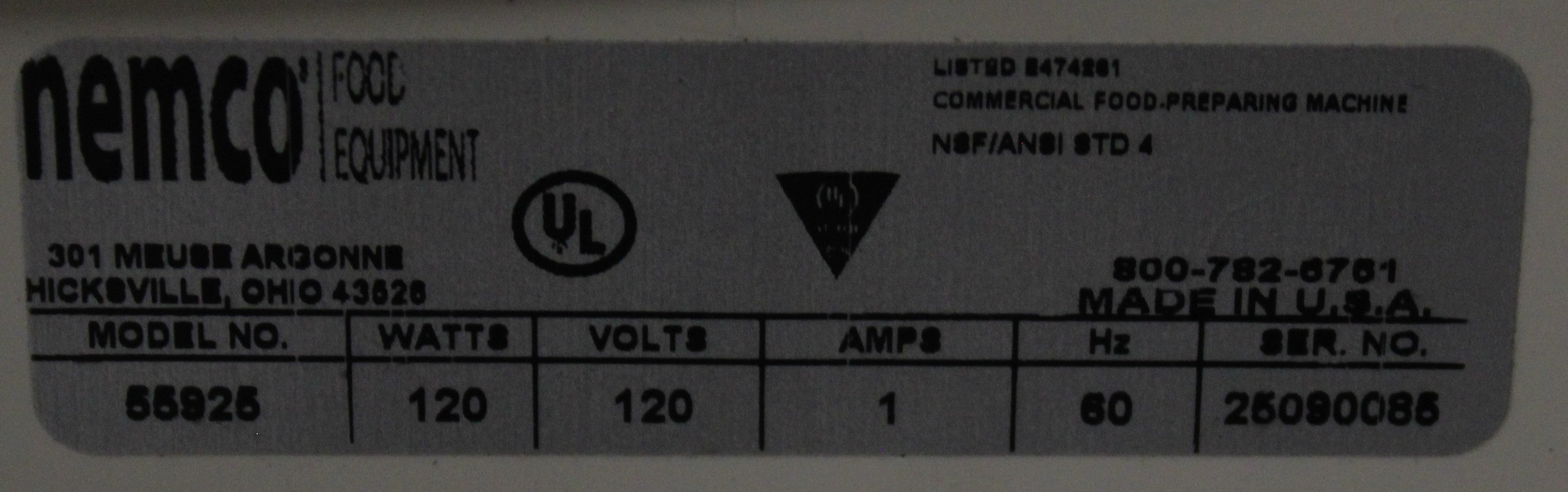 Nemco 55925 *Open Box* ShrimpPro 2000 Power Shrimp Cutter and Deveiner (#4242)