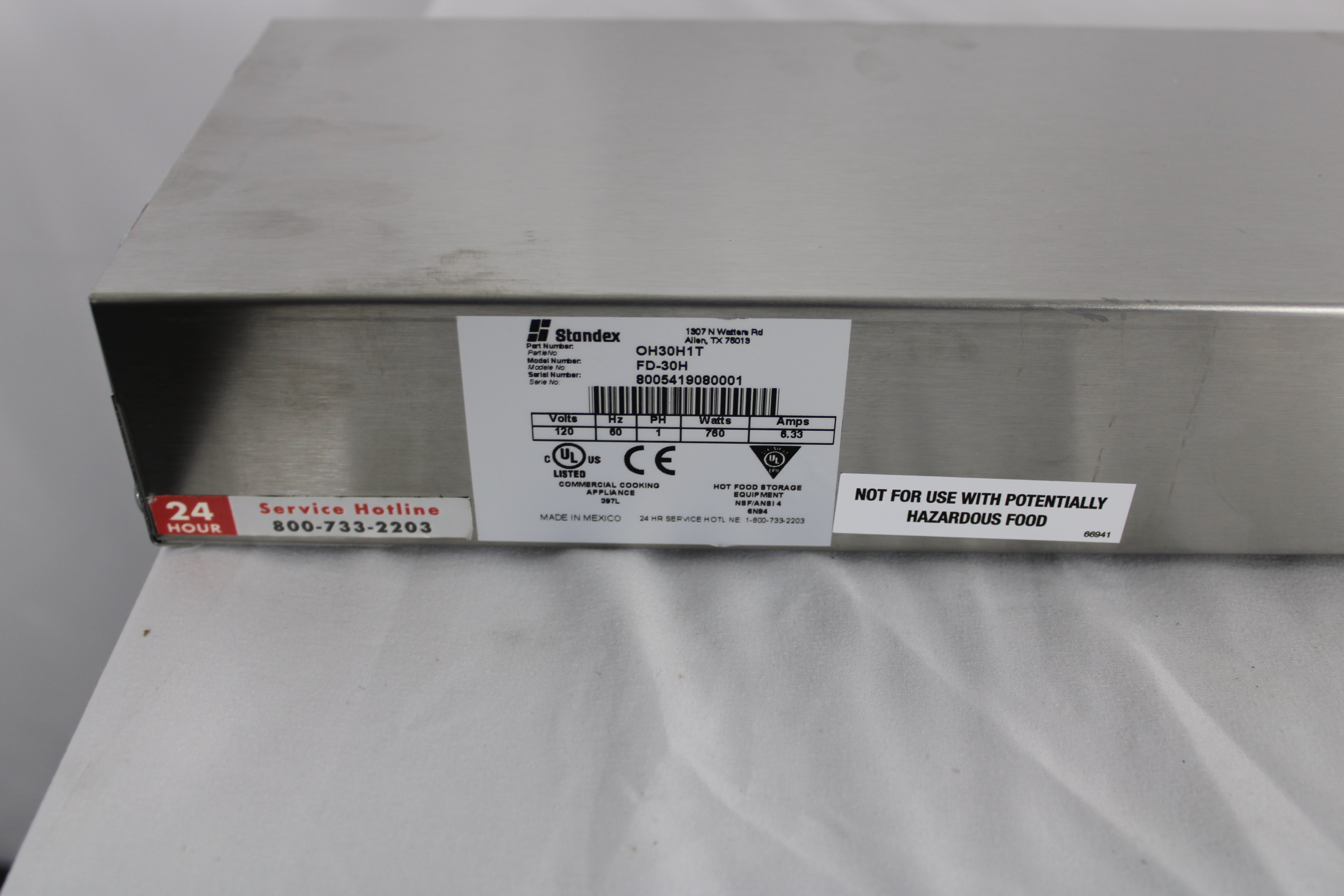 *Open Box* APW Wyott FD-30H-T 30" High Watt Strip Type Heat Lamp Toggle Controls