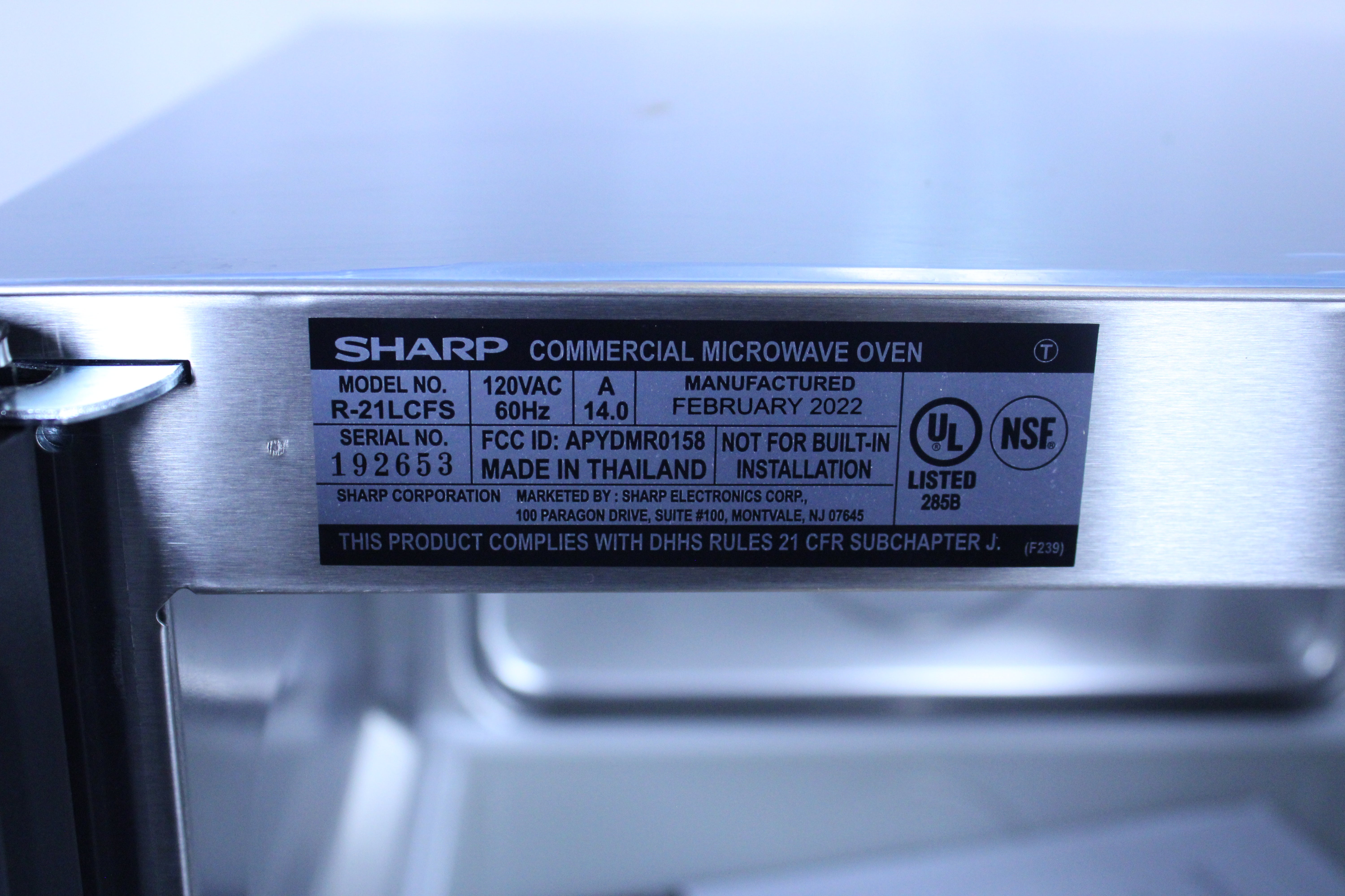 *Open Box* Sharp R-21LCFS 1000 Watt Microwave Oven with 1.0 Cu. Ft.