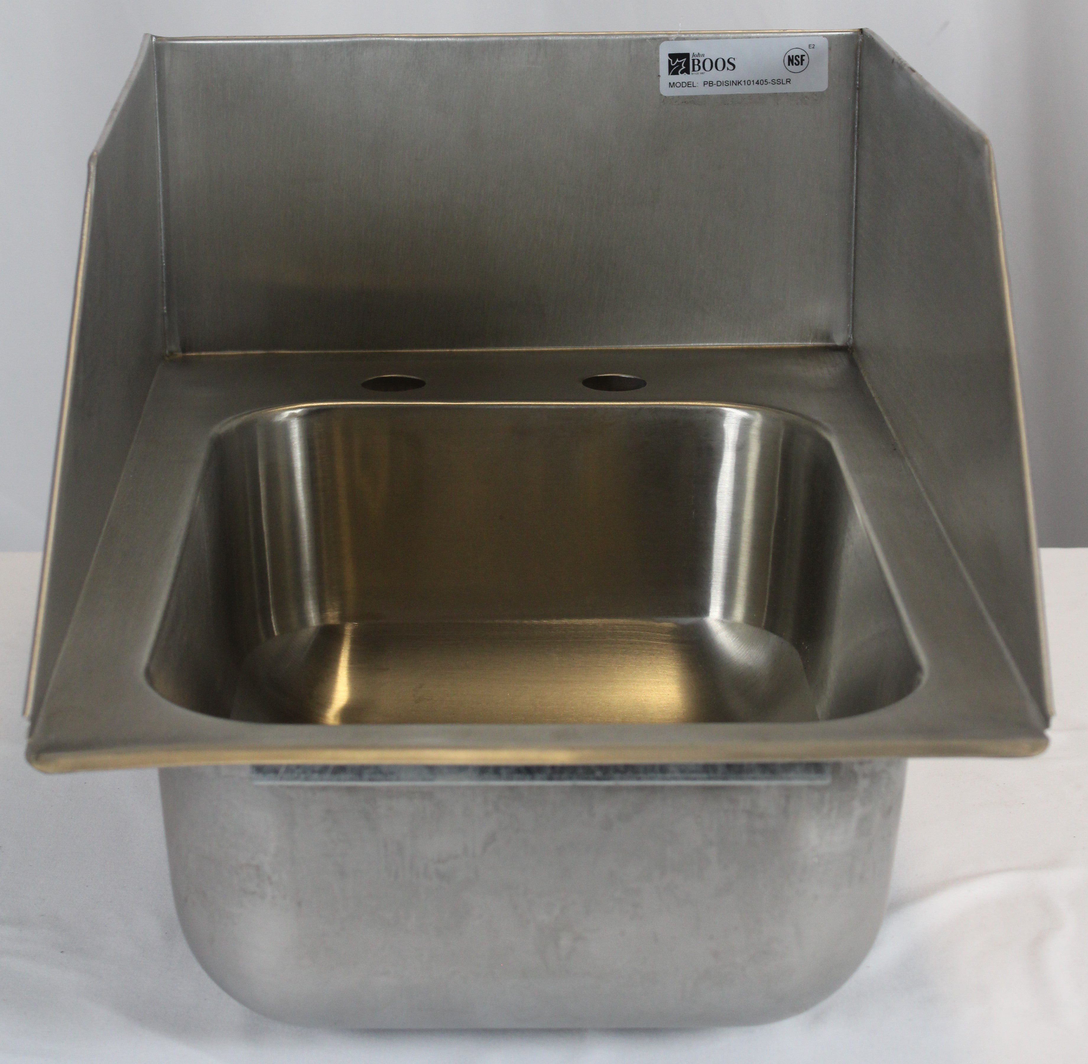 *Used* John Boos PB-DISINK101405-P-SSLR Drop-In Hand Sink 1 Compart. 10"W