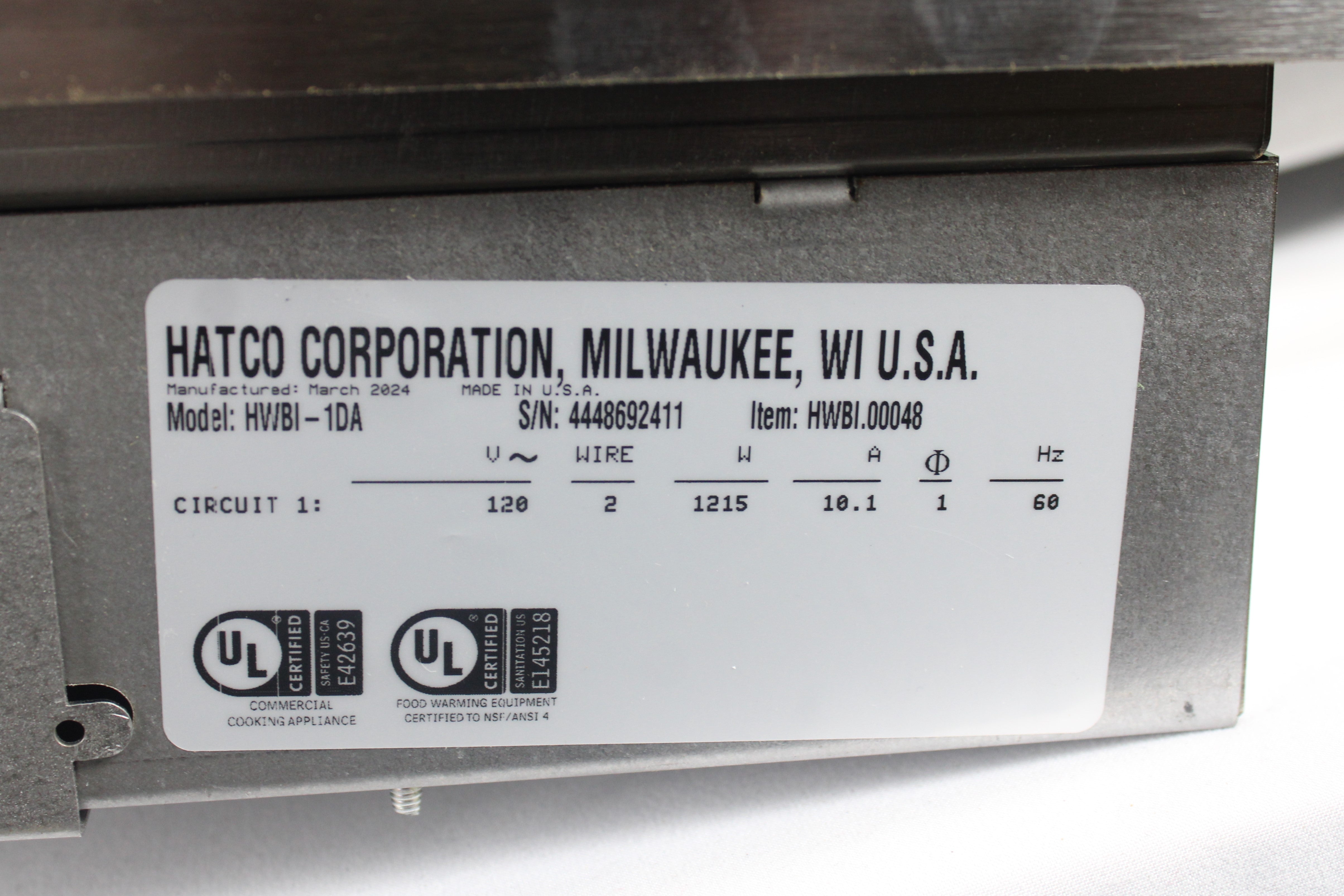 *Ding & Dent* Hatco HWBI-1DA Drop-In Modular/Ganged Heated Well