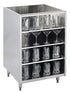 Krowne Metal KR-G18 Underbar Glass Storage Cabinet with 3 Stainless Steel Shelves