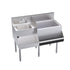 Krowne Metal KR24-W42R-10 Royal Series Underbar Ice Bin / Cocktail Station with 10-Circuit Cold Plate and Bottle Wells