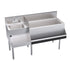 Krowne Metal KR24-W54R-10 Royal Series Underbar Ice Bin / Cocktail Station with a 10-Circuit Cold Plate and Left-Located 18" Blender Station