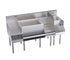 Krowne Metal KR24-W60C-10 Royal Series Undebrar Ice Bin / Cocktail Station with Blender Station, Liquor Display, and Recessed Drainboard