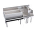 Krowne Metal KR24-W60D-10 Royal Series Underbar Cocktail Station with 36" Ice Bin, 12" Blender Station and 12" Liquor Display