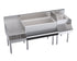 Krowne Metal KR24-W72B-10 Royal Series Underbar Cocktail Station with 18" Recessed Drainboard and 18" Blender Station