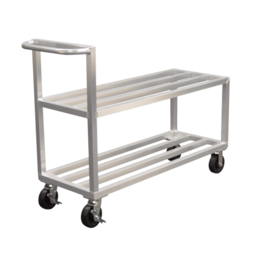 New Age NS557 Mobile Two Tier 21" Flat Shelf Truck - 3000 lb. Capacity