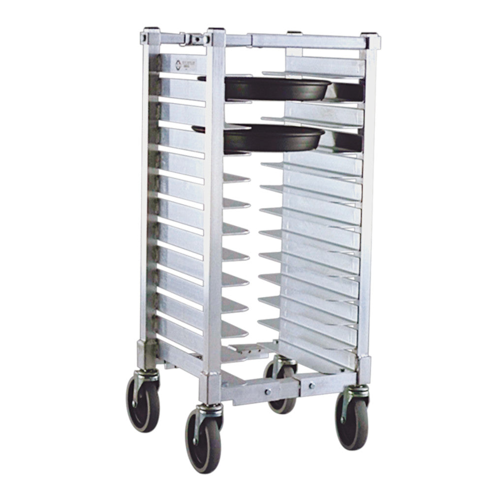 New Age NS590A Counter Height Mobile Pizza Pan Rack with Adjustable Width