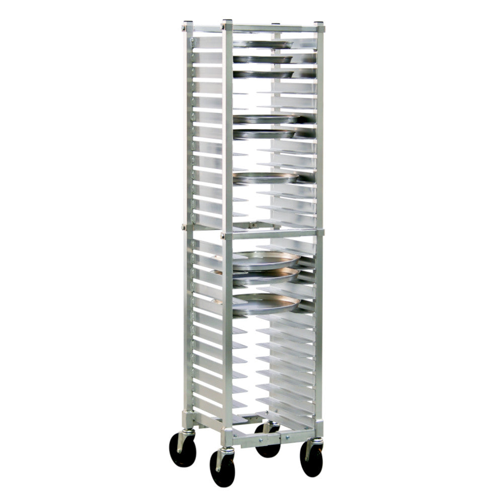 New Age NS599A Full Height Mobile Pizza Pan Rack with Adjustable Width