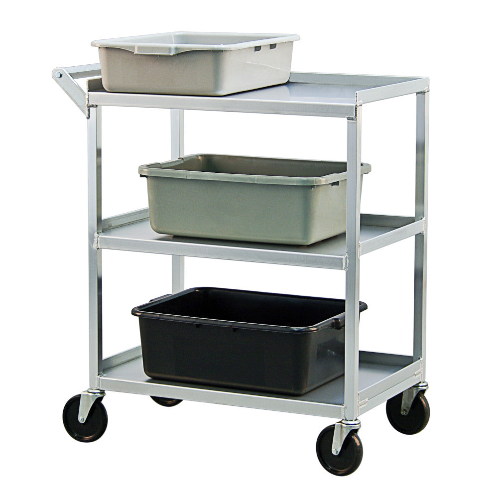 New Age NS745 Open Design 18-1/2" Bussing Cart, Three Shelves - 350 lb. Capacity