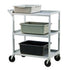 New Age NS745 Open Design 18-1/2" Bussing Cart, Three Shelves - 350 lb. Capacity