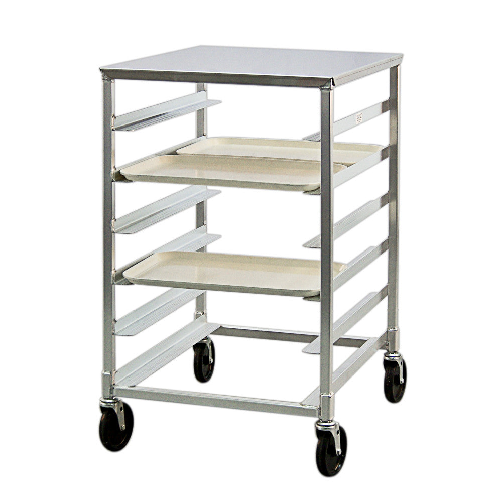 New Age NS834 Mobile Half-Height 23.13" Single Tray Rack, Stainless Steel Top