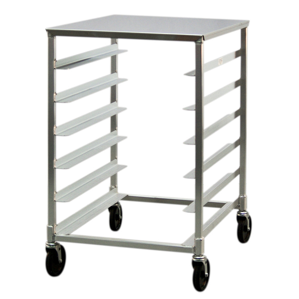 New Age NS834 Mobile Half-Height 23.13" Single Tray Rack, Stainless Steel Top