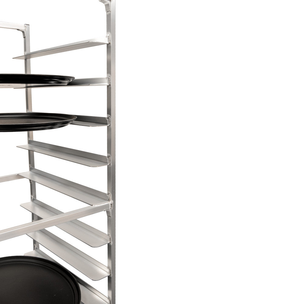 New Age NS893 Mobile 27-1/2" Oval Tray Storage Rack - Slides on 6" Centers