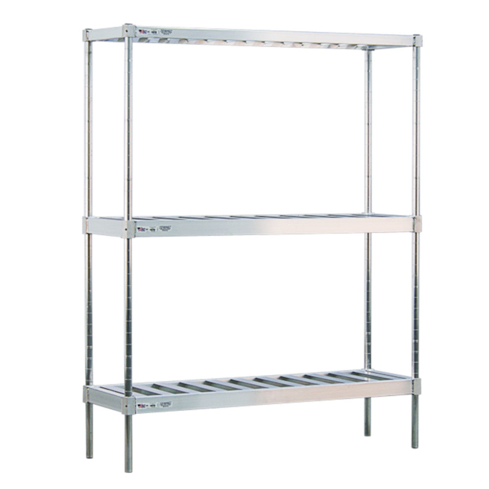 New Age NS933 60" Keg Storage Rack with Three "T"-Bar Shelves