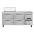 Continental Refrigerator RA68SN8-D Refrigerated Base Shallow Depth Sandwich Unit with Drawers 68"W