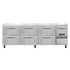 Continental Refrigerator RA93SN-D Refrigerated Base Shallow Depth Worktop Unit with Drawers 93"W
