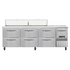 Continental Refrigerator RA93SN18-D Refrigerated Base Shallow Depth Sandwich Unit with Drawers 93"W