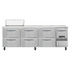 Continental Refrigerator RA93SN8-D Refrigerated Base Shallow Depth Sandwich Unit with Drawers 93"W