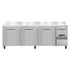 Continental Refrigerator RA93SNBS Refrigerated Base Shallow Depth Worktop Unit 93"W