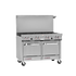 Southbend S48DC-2TL S-Series, gas, 48", 24" thermostatic griddle, 4 non-clog bur