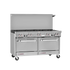 Southbend S60AD-2TL S-Series, gas, 60", 24" thermostatic griddle, 6 non-clog bur