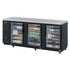 Turbo Air TBB-4SGD-N 90" Three Glass Door Back Bar Cooler