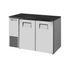 True TBB24-48-2S-Z1-BST-S-1 48" Stainless Steel Under Bar Cooler with Galvanized Top and Two Solid Doors