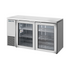 True TBB24-60-2G-Z1-SFT-S-1 61" Stainless Steel Glass Door Back Bar Cooler with LED Lighting