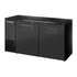 True TBB24-60-2S-Z1-BST-B-1 60" Under Bar Cooler with Galvanized Top and Two Solid Doors