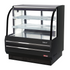 Turbo Air TCGB-48DR-W(B) 48-1/2" Curved Glass Dry Bakery Display Case