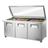 True TSSU-72-30M-B-ST-FGLID-HC Refrigerated Counter, Mega Top Sandwich / Salad Unit