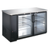 Adcraft USBB-5928G Black Diamond 28" Deep Glass Door Back Bar Cooler 59" Wide