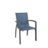 Grosfillex UT007288 Sunset Stacking Armchair, Volcanic Black and Madras Blue, Case of 16